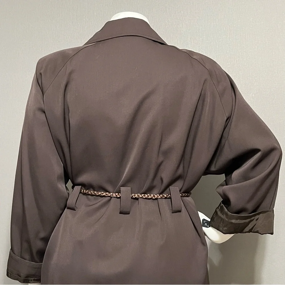 SOLD❌❌❌⭐️Vintage Ellen Tracy Chocolate Brown 100% Pure Wool Jacket  Sz-12 - Picture 3 of 10